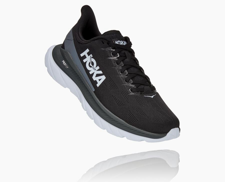 Zapatillas Running Hoka One One Hombre - Mach 4 - Negras/Blancas - BYE873412